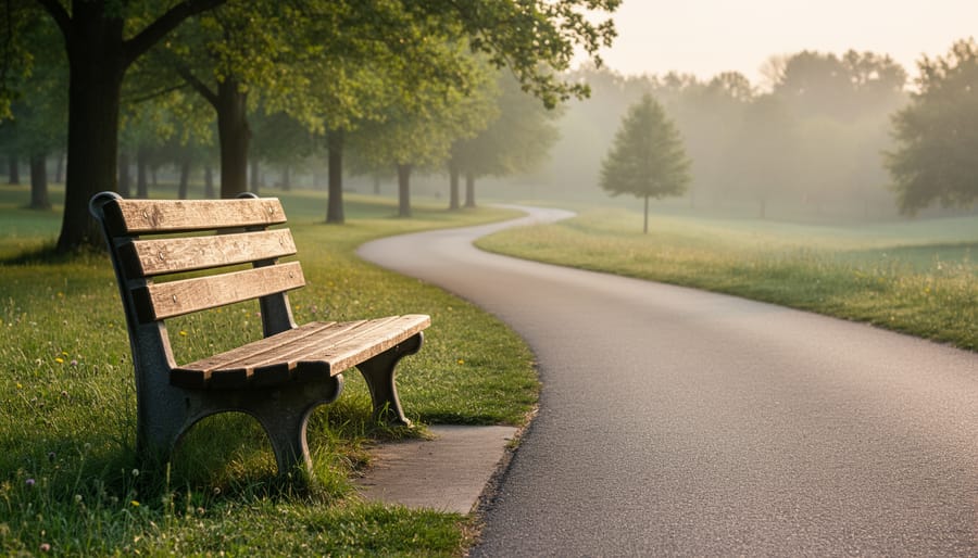 Person resting on a park bench during twilight with a closed book nearby